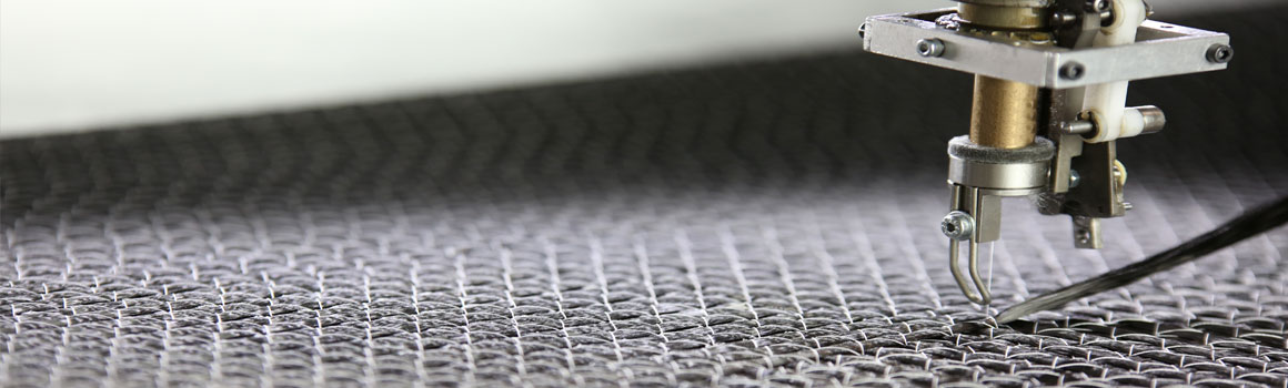 Stickmaschine produziert Tailored Fiber Placement